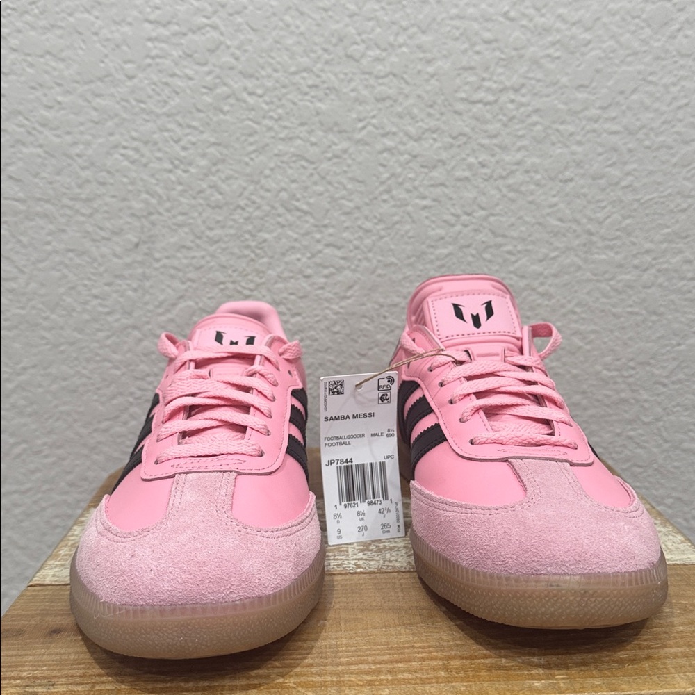 Adidas Samba Messi Pink Black Men 9 Women 10 - Picture 3 of 10
